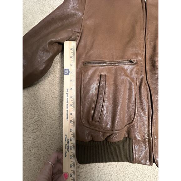 Adam Spencer Vtg Leather A2 Bomber Jacket Distressed Quilted Lining Men's Sz 42 - Picture 11 of 16